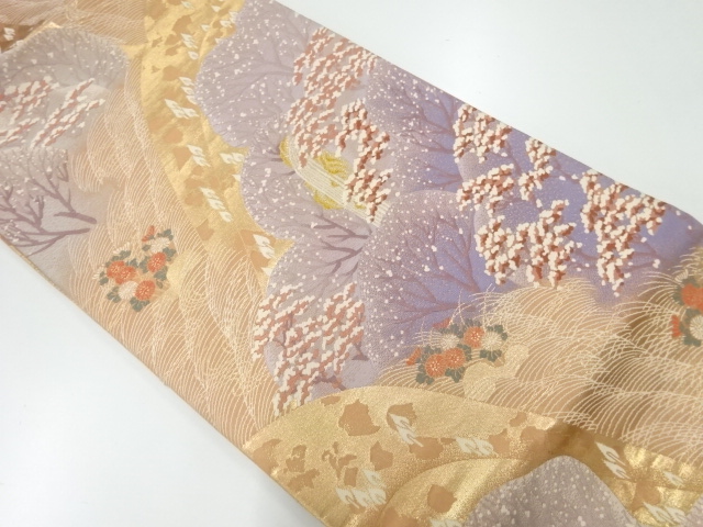 リサイクル　静香冬影色織出し袋帯